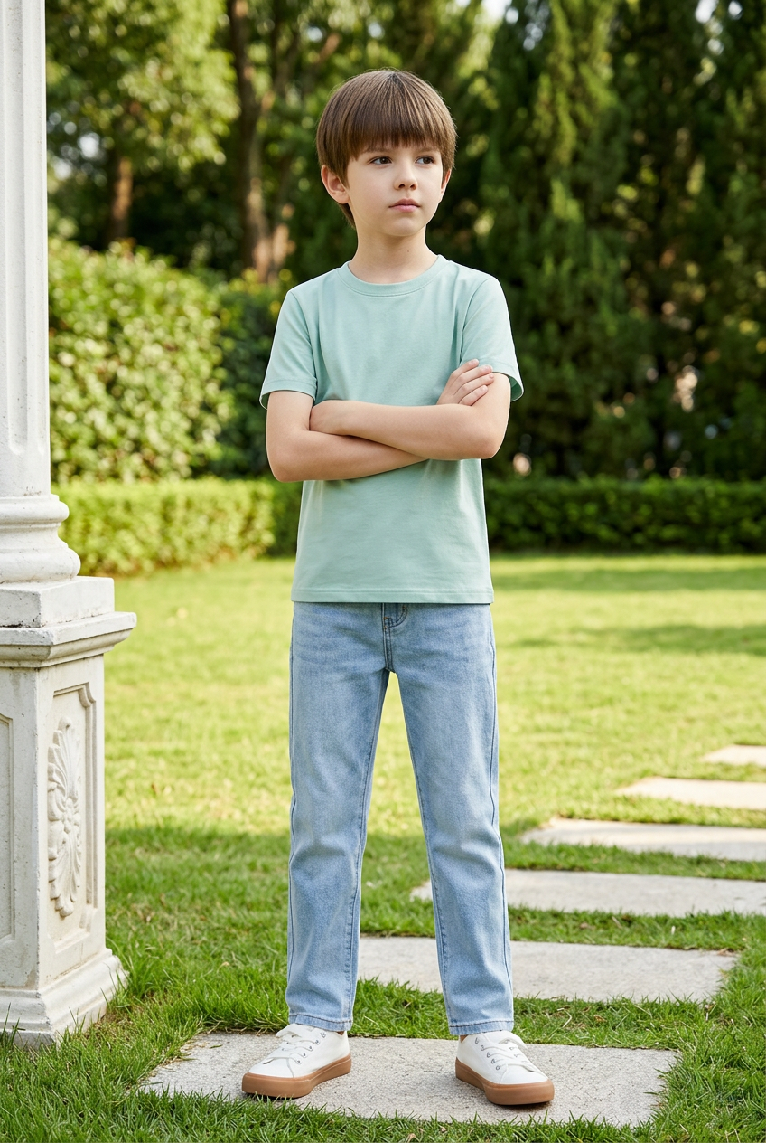 PRE-ORDER | Bamboo Sensory-Friendly T-Shirt | Sage Green — Kids