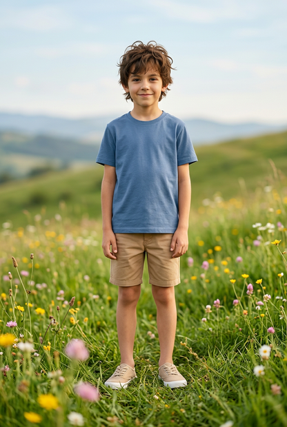 PRE-ORDER | Bamboo Sensory-Friendly T-Shirt | Slate Blue — Kids